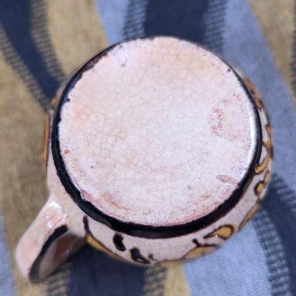 Vintage Mini Painted Ceramic Mexican Floral Mug - Picture 2 of 5